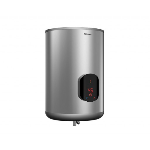 سخان مياه تورنيدو كهرباء 55 لتر لون سيلفر مزود بشاشة ديجيتال EWH-S55CSE-S