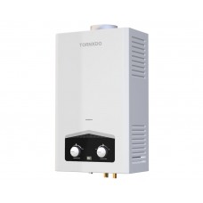 سخان مياه تورنيدو غاز 10 لتر مزود بشاشة ديجيتال و يعمل بغاز البوتاجاز لون أبيض GHM-C10CTE-W